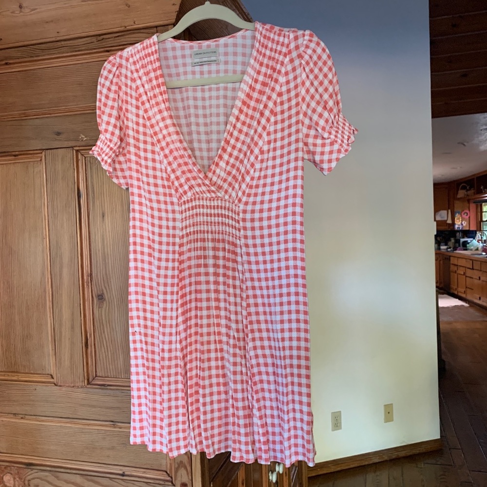 MOVING SALE ❤️Urban Outfitters Pink Gingham Dress - Picture 4 of 7
